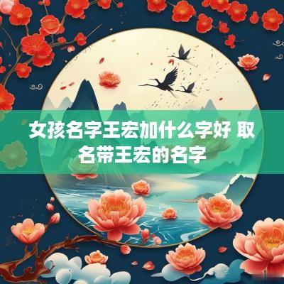 女孩名字王宏加什么字好 取名带王宏的名字