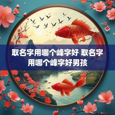 取名字用哪个峰字好 取名字用哪个峰字好男孩