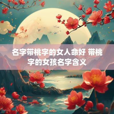 名字带桃字的女人命好 带桃字的女孩名字含义