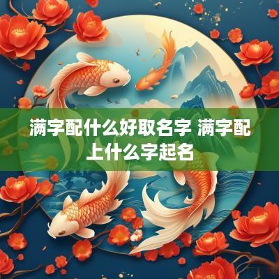 满字配什么好取名字 满字配上什么字起名
