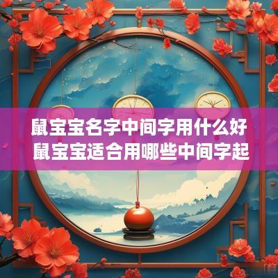鼠宝宝名字中间字用什么好 鼠宝宝适合用哪些中间字起名
