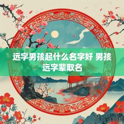 远字男孩起什么名字好 男孩远字辈取名