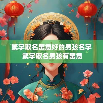 繁字取名寓意好的男孩名字 繁字取名男孩有寓意