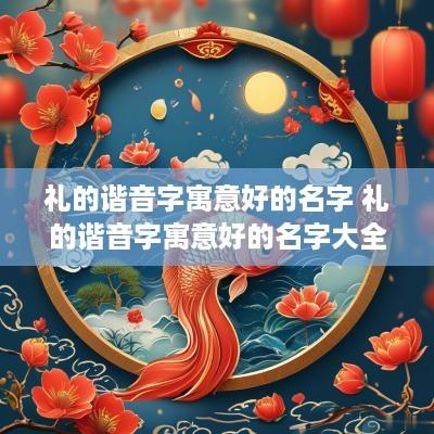 礼的谐音字寓意好的名字 礼的谐音字寓意好的名字大全