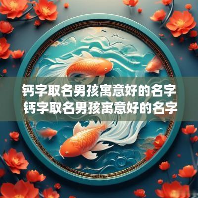 钙字取名男孩寓意好的名字 钙字取名男孩寓意好的名字大全