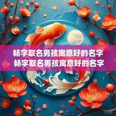 畅字取名男孩寓意好的名字 畅字取名男孩寓意好的名字有哪些