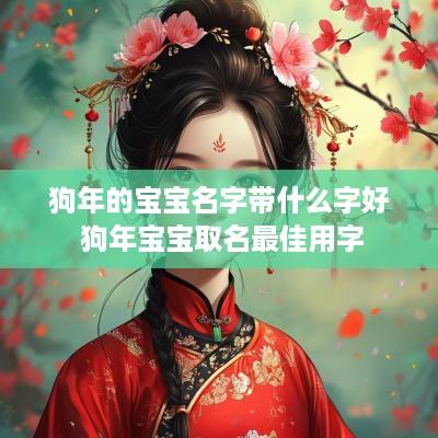 狗年的宝宝名字带什么字好 狗年宝宝取名最佳用字