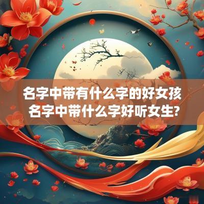 名字中带有什么字的好女孩 名字中带什么字好听女生?