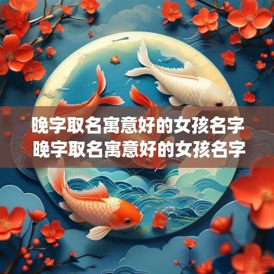 晚字取名寓意好的女孩名字 晚字取名寓意好的女孩名字大全