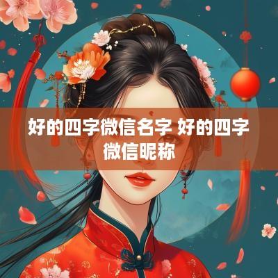 好的四字微信名字 好的四字微信昵称