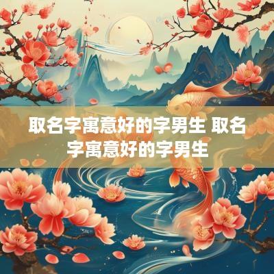 取名字寓意好的字男生 取名字寓意好的字男生