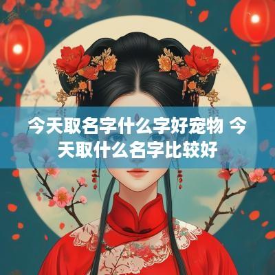 今天取名字什么字好宠物 今天取什么名字比较好