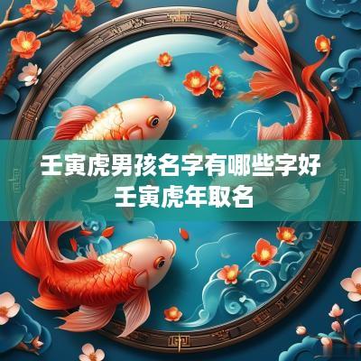 壬寅虎男孩名字有哪些字好 壬寅蛇年取名
