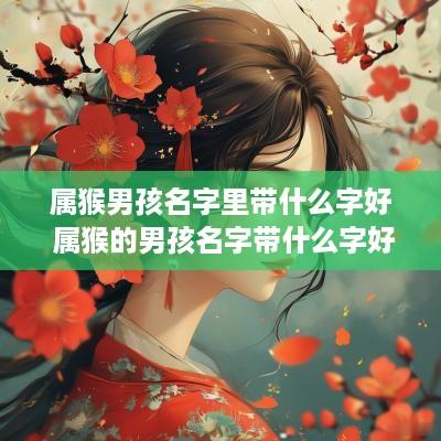 属猴男孩名字里带什么字好 属猴的男孩名字带什么字好
