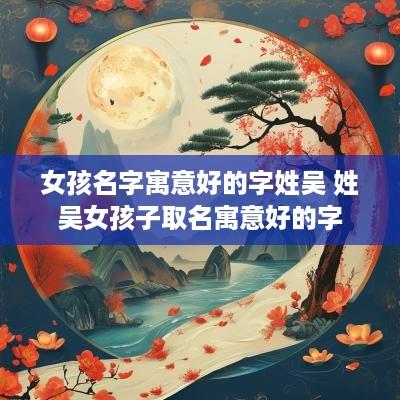 女孩名字寓意好的字姓吴 姓吴女孩子取名寓意好的字