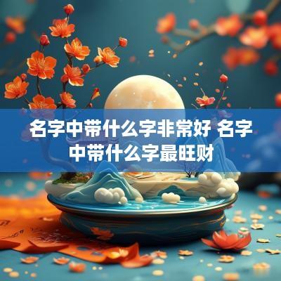 名字中带什么字非常好 名字中带什么字最旺财