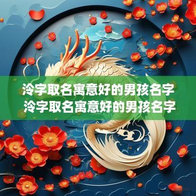 泠字取名寓意好的男孩名字 泠字取名寓意好的男孩名字大全
