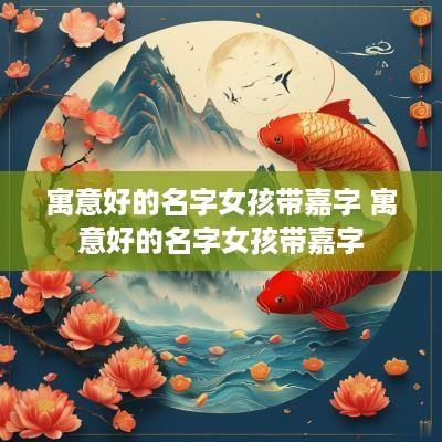 寓意好的名字女孩带嘉字 寓意好的名字女孩带嘉字