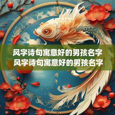风字诗句寓意好的男孩名字 风字诗句寓意好的男孩名字有哪些