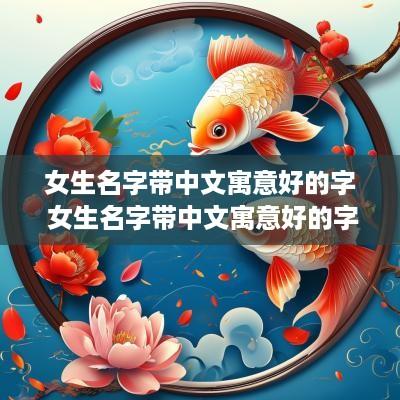 女生名字带中文寓意好的字 女生名字带中文寓意好的字有哪些