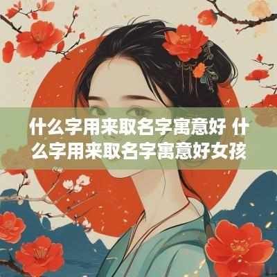 什么字用来取名字寓意好 什么字用来取名字寓意好女孩
