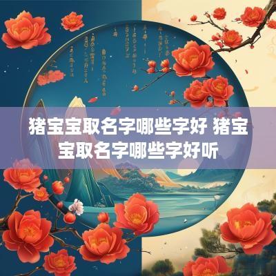 猪宝宝取名字哪些字好 猪宝宝取名字哪些字好听
