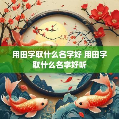 用田字取什么名字好 用田字取什么名字好听