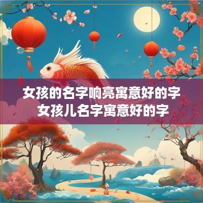 女孩的名字响亮寓意好的字 女孩儿名字寓意好的字