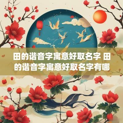 田的谐音字寓意好取名字 田的谐音字寓意好取名字有哪些