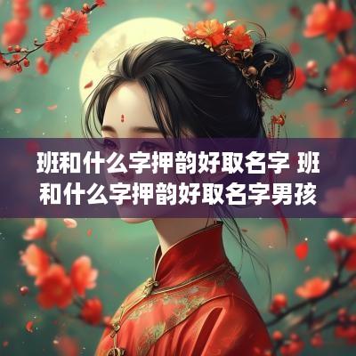 班和什么字押韵好取名字 班和什么字押韵好取名字男孩