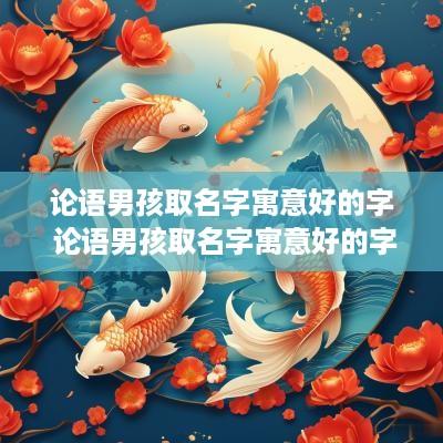 论语男孩取名字寓意好的字 论语男孩取名字寓意好的字有哪些