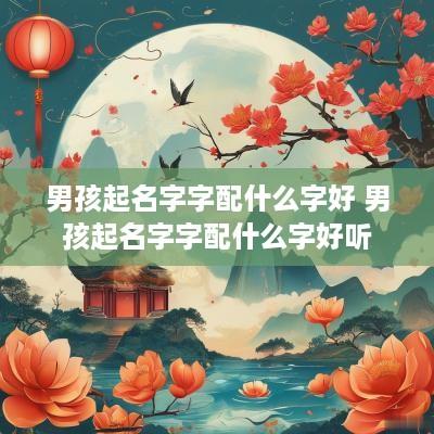 男孩起名字字配什么字好 男孩起名字字配什么字好听