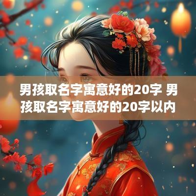 男孩取名字寓意好的20字 男孩取名字寓意好的20字以内