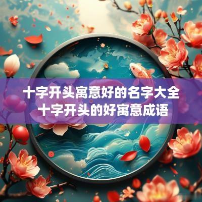 十字开头寓意好的名字大全 十字开头的好寓意成语