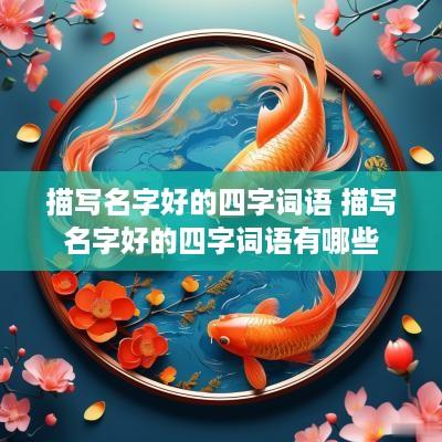 描写名字好的四字词语 描写名字好的四字词语有哪些