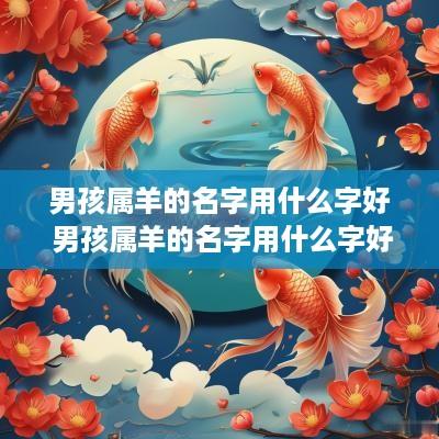 男孩属羊的名字用什么字好 男孩属羊的名字用什么字好听