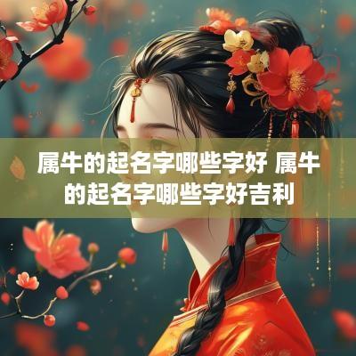 属牛的起名字哪些字好 属牛的起名字哪些字好吉利