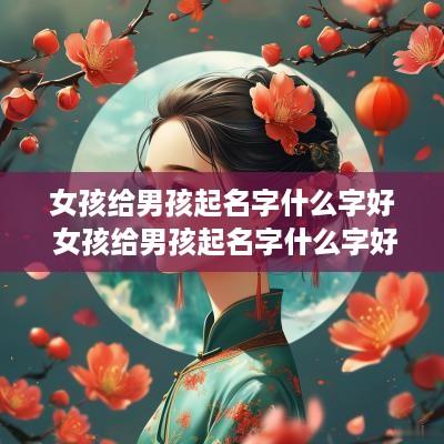 女孩给男孩起名字什么字好 女孩给男孩起名字什么字好听