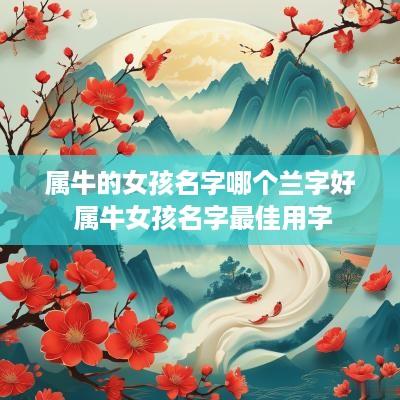 属牛的女孩名字哪个兰字好 属牛女孩名字最佳用字