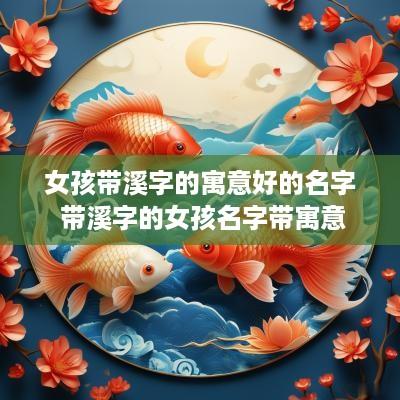 女孩带溪字的寓意好的名字 带溪字的女孩名字带寓意
