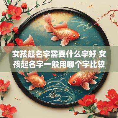 女孩起名字需要什么字好 女孩起名字一般用哪个字比较好听