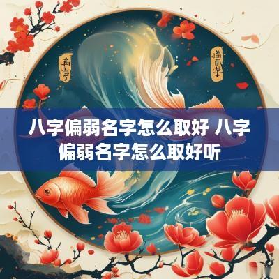 八字偏弱名字怎么取好 八字偏弱名字怎么取好听
