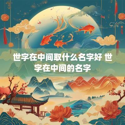 世字在中间取什么名字好 世字在中间的名字