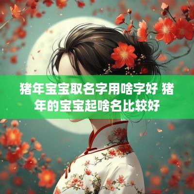 猪年宝宝取名字用啥字好 猪年的宝宝起啥名比较好