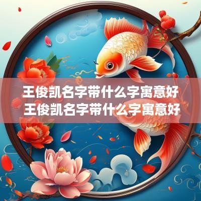 王俊凯名字带什么字寓意好 王俊凯名字带什么字寓意好听