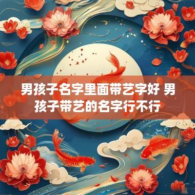 男孩子名字里面带艺字好 男孩子带艺的名字行不行
