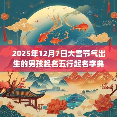 2025年12月7日大雪节气出生的男孩起名五行起名字典