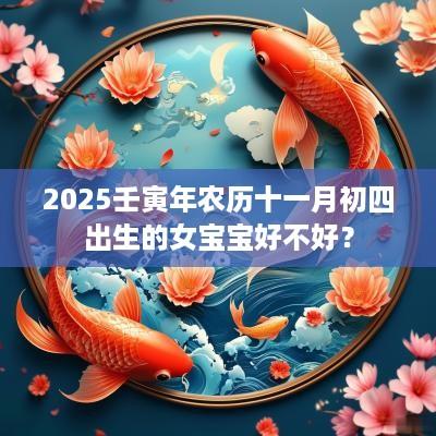 2025壬寅年农历十一月初四出生的女宝宝好不好？