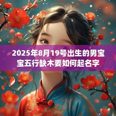2025年8月19号出生的男宝宝五行缺木要如何起名字