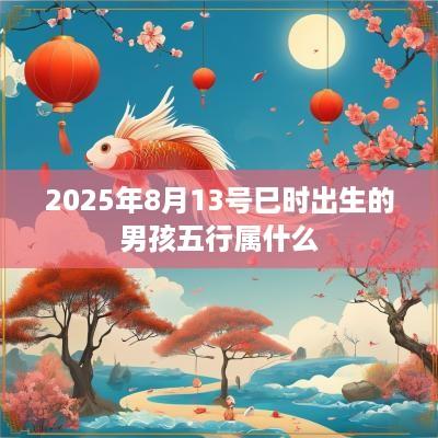 2025年8月13号巳时出生的男孩五行属什么